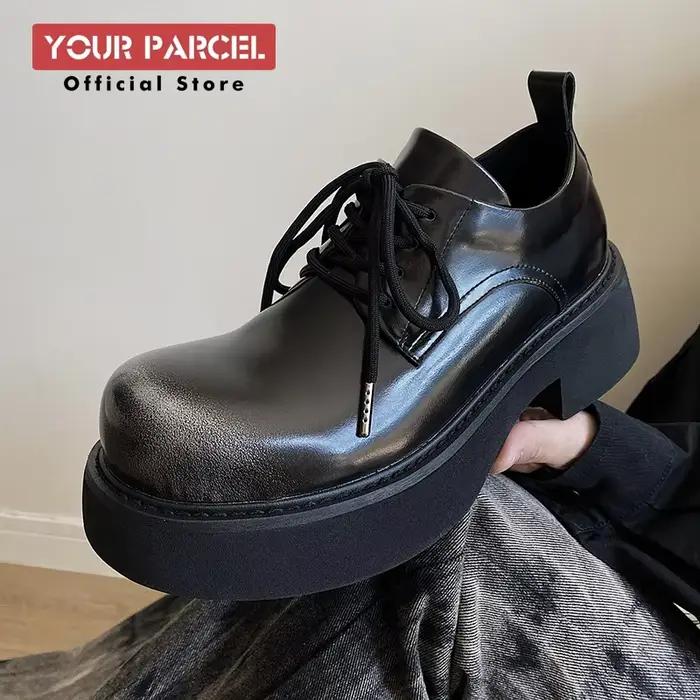 Grandes chaussures derbies polyvalentes en cuir retourné pour hommes