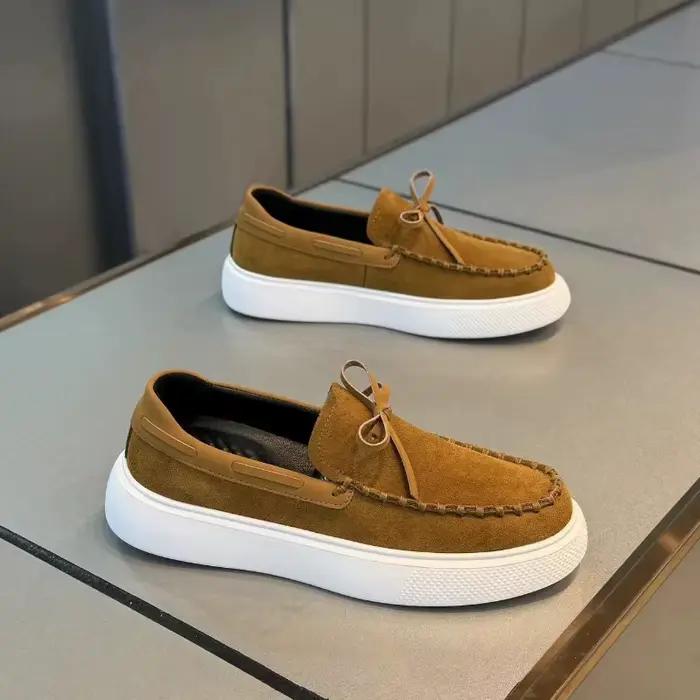Marque chaussures pour hommes rétro daim cuir