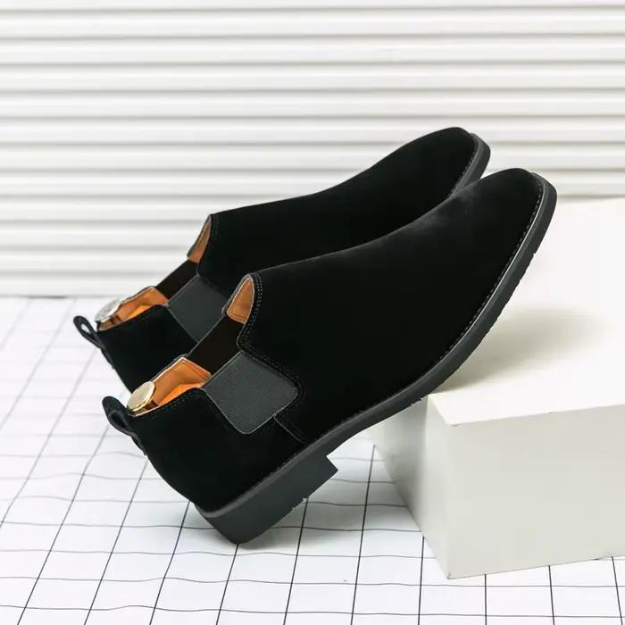 Chaussures décontractées en faux daim style britannique pour hommes occassions décontractées et formelles printemps automne confort respirant et élégance plateforme