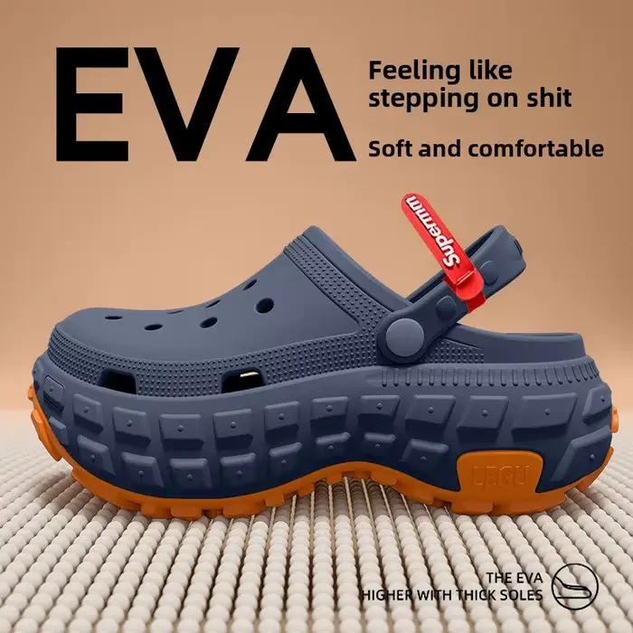 Chaussures perforées à semelles épaisses pour hommes