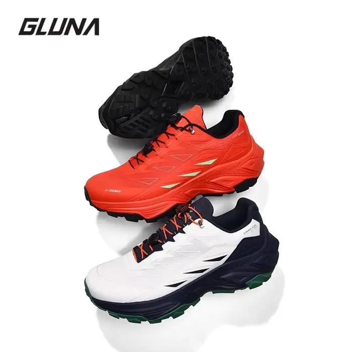GLUNA-Baskets en polyester imperméables, chaussures de course, de randonnée, de jogging pour homme et femme, pour marathons et randonnées en plein air