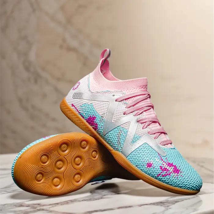 Chaussures de football montantes pour l'entraînement intérieur des cinq côtés pour hommes et femmes