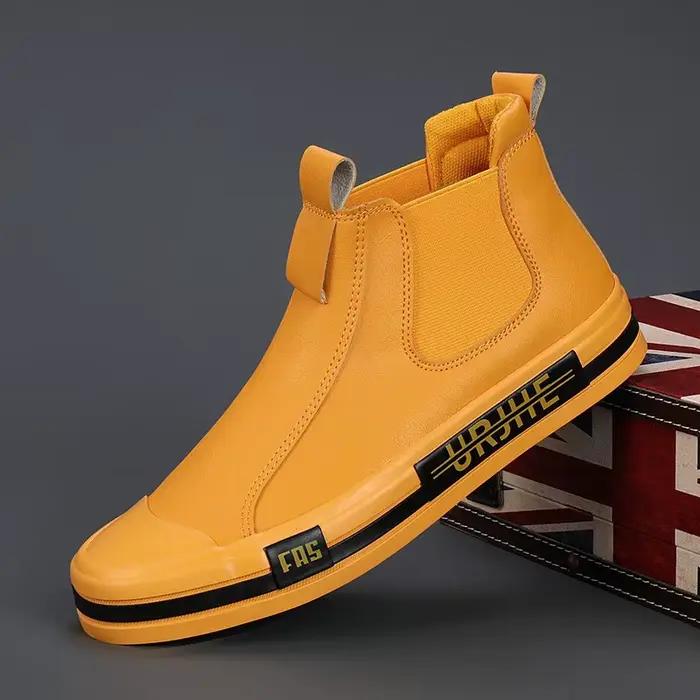 Bottes décontractées LEDP en cuir artificiel pour hommes printemps automne confortables et élégantes à offrir pour occasions spéciales