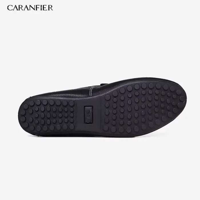 Mocassins décontractés homme en cuir PU solide bout rond respirant pour l'automne printemps ocasions décontractées et affaires