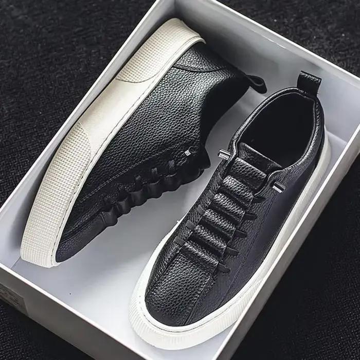 Baskets Blanches à Lacets pour Homme