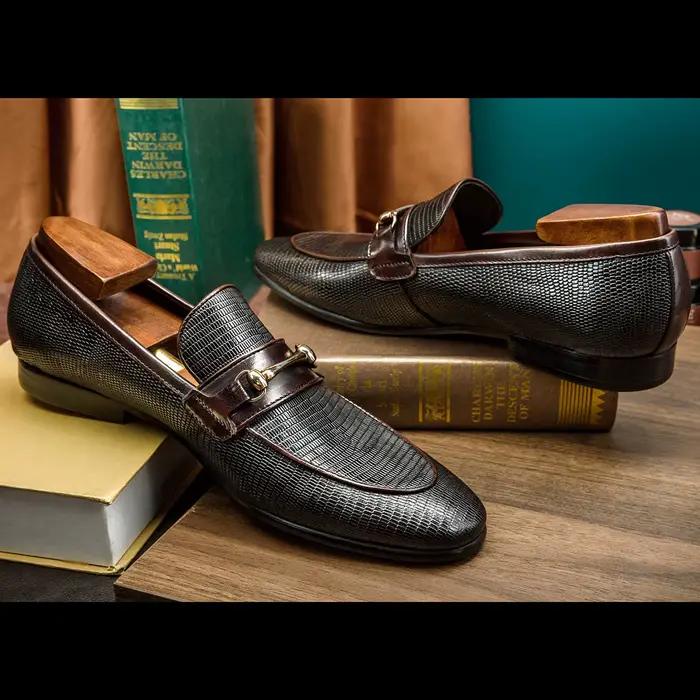 Hanmce-Mocassins en Cuir group pour Homme
