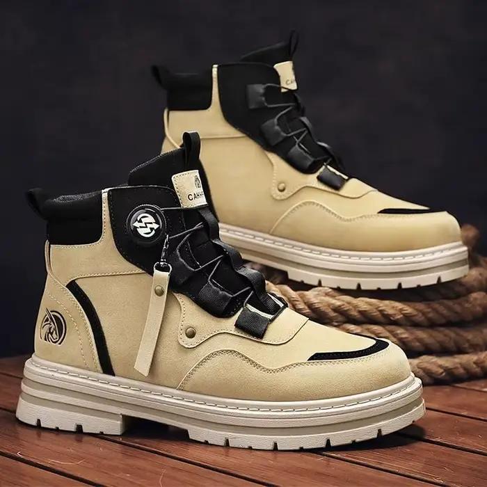 Bottes hautes en cuir pour hommes