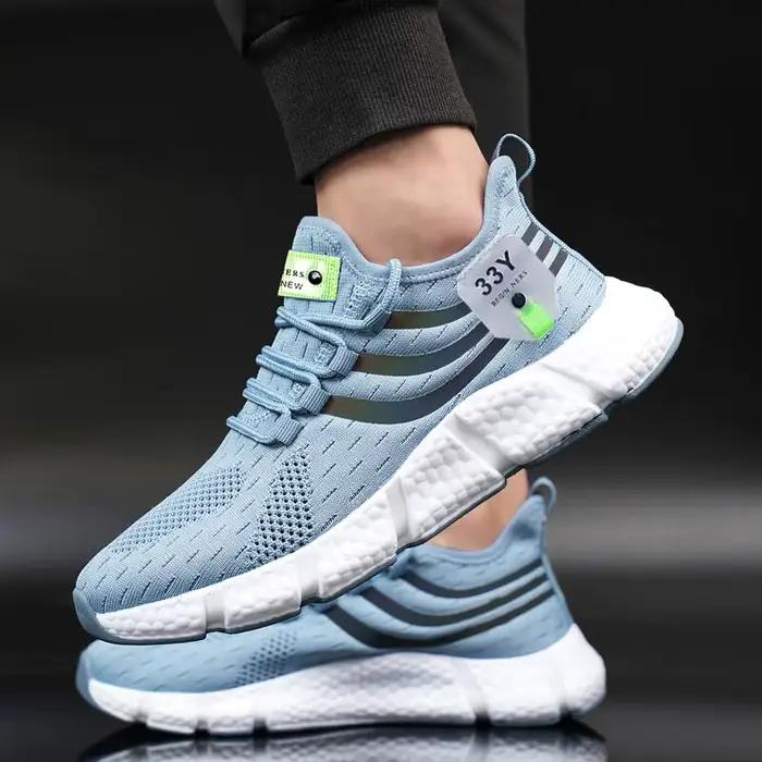 Chaussures décontractées BIG RUNNING en maille respirante pour hommes, parfaites pour la course, le jogging, le tennis et la promenade, résistantes à l'usure et sans odeur