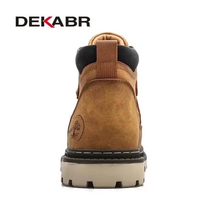 DEKABR chaussures de travail décontractées pour hommes automne hiver fourrure chaude Plus bottes rétro résistant à