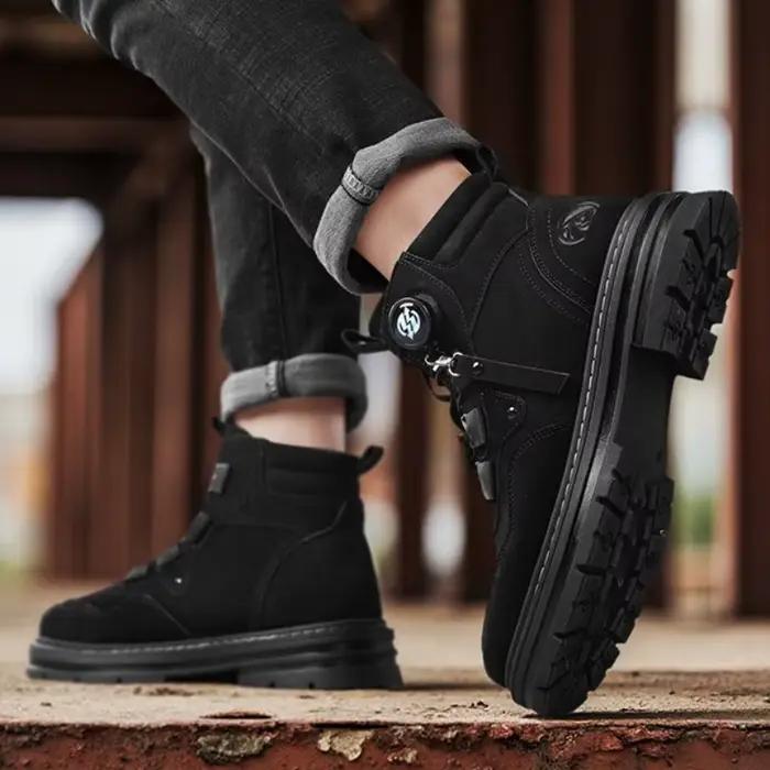 Bottes hautes en cuir pour hommes
