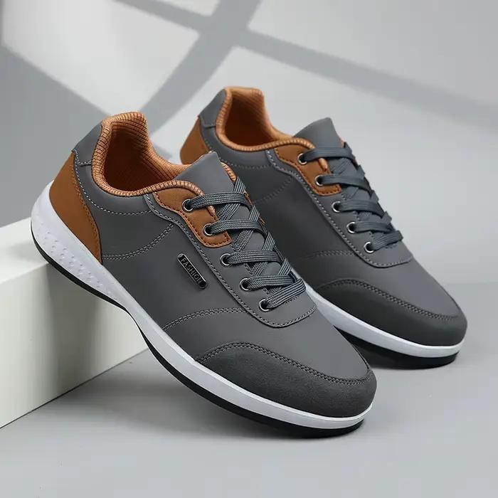 ELUVA hommes chaussures de Sport en cuir espadrilles décontractées antidérapant imperméable