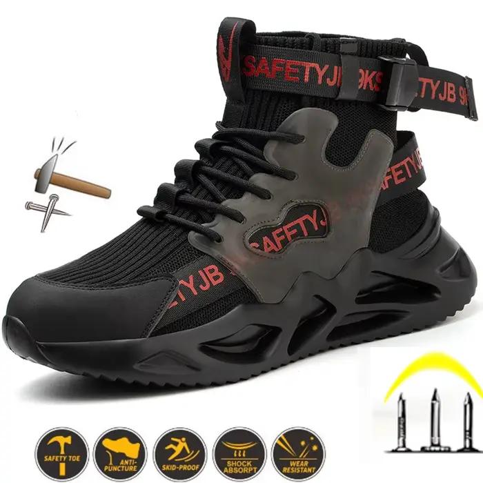 Chaussures de sécurité imperméables et respirantes avec boucle en métal pour homme