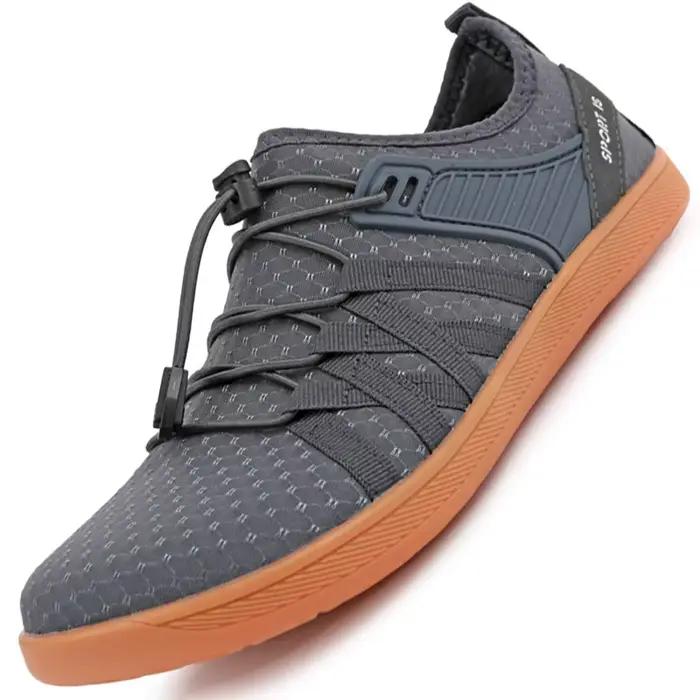 Nouvelles chaussures minimalistes pour hommes bout large pieds nus espadrilles décontractées femmes maille respirant unisexe baskets chaussures de marche légères