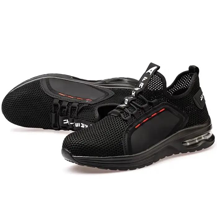 Chaussures de sécurité de travail à coussin d'air pour hommes et femmes, baskets de travail respirantes à bout en acier, chaussures de protection Anti-perforation