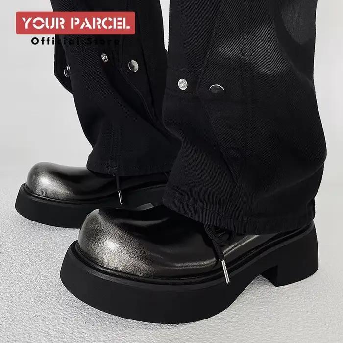 Grandes chaussures derbies polyvalentes en cuir retourné pour hommes