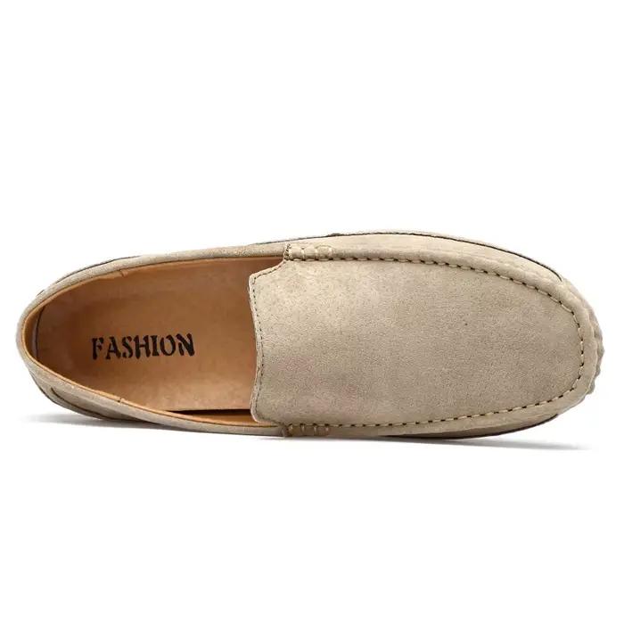 Mocassins en cuir suédé pour hommes
