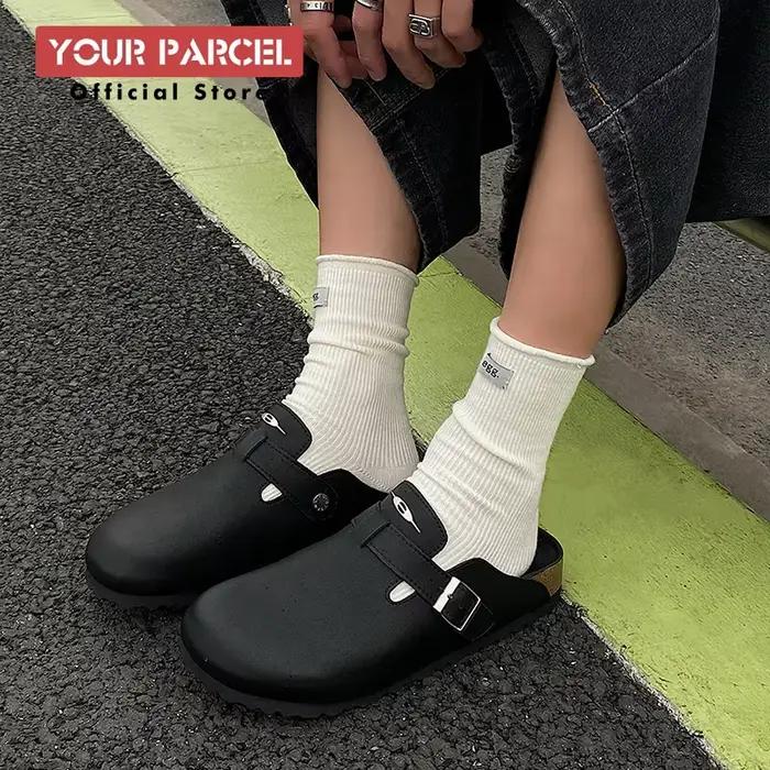 Chaussures Birken rétro en cuir noir pour hommes