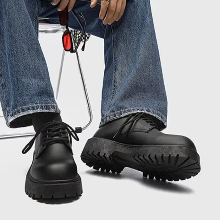 Chaussures en cuir à grosse tête pour hommes