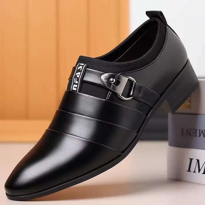 Hommes d'affaires de luxe Oxfords chaussures en cuir respirant