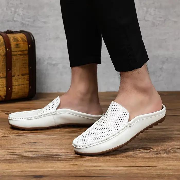 Mocassins en cuir véritable pour hommes