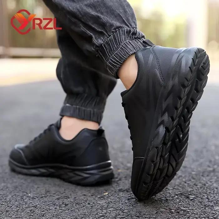 YRZL chaussures noires pour hommes baskets légères