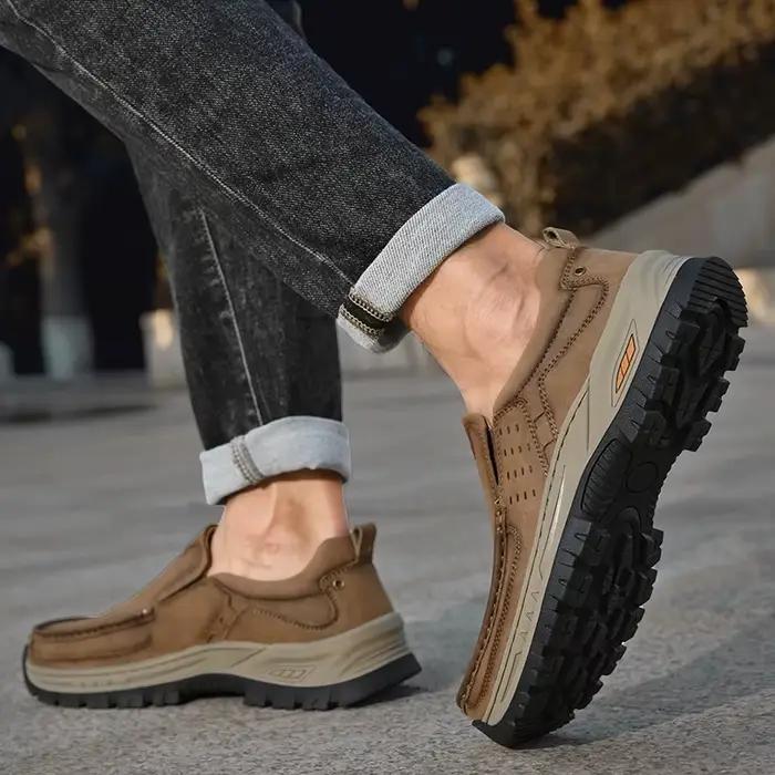 Marque hommes chaussures de haute qualité en cuir véritable