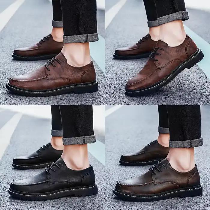 Chaussures en cuir décontractées pour hommes