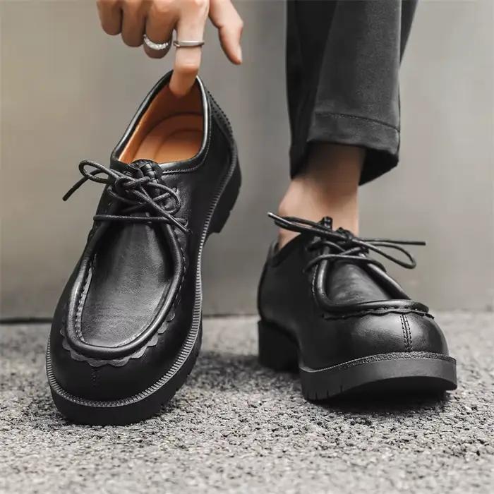 Chaussures WECHOMAY en cuir rétro pour hommes décontractées et confortables pour toutes les saisons occaions spéciales
