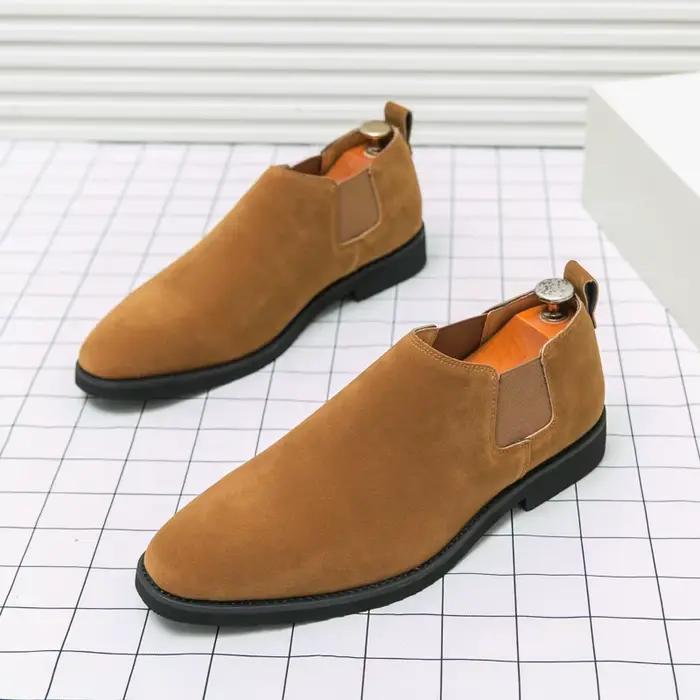 Chaussures décontractées en faux daim style britannique pour hommes occassions décontractées et formelles printemps automne confort respirant et élégance plateforme