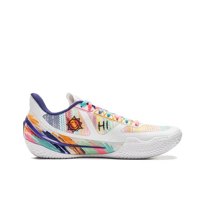 POIZON Li Ning Liren 5 V2 Chaussures de basket-ball pour hommes à tige basse multicolores ABAV059-10
