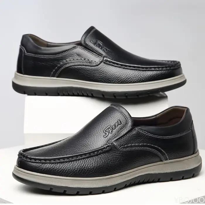 Mocassins en cuir véritable de haute qualité pour hommes