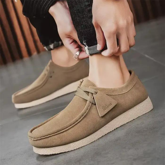 Mocassins Slip-On en Cuir Suédé Luxe - Chaussures Décontractées pour Hommes - Occasions Spéciales & Quotidienne - Bout Rond - Semelle Souple - Cuir Artificiel Suédé - Confort Optimal