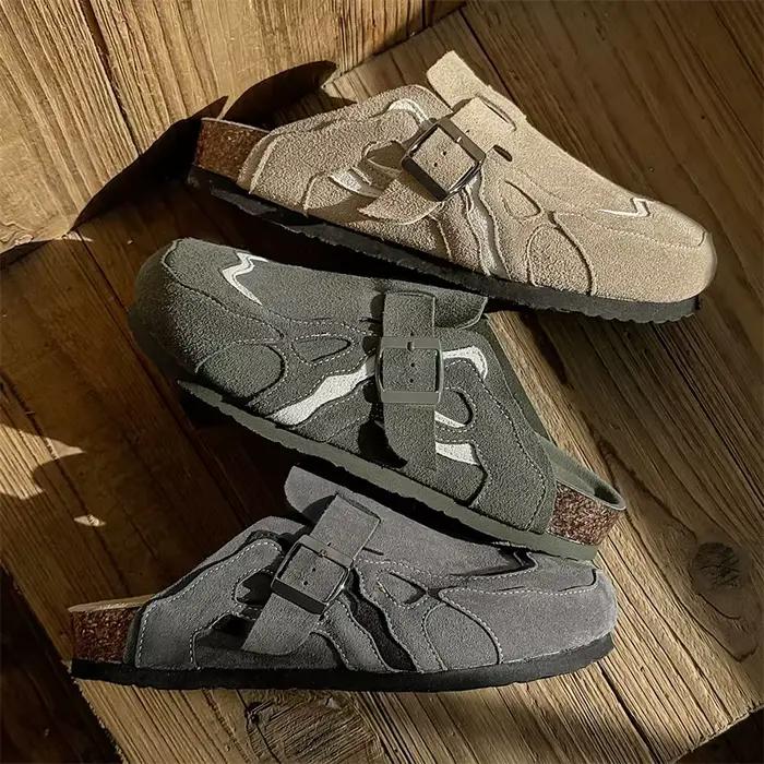 Pantoufles en cuir PU pour hommes et femmes