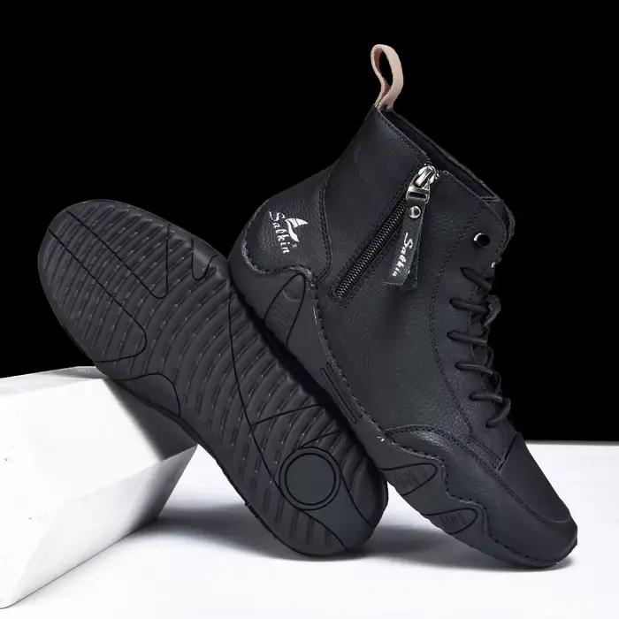 Bottines en cuir faites à la main pour hommes