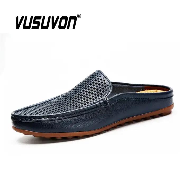 Mocassins en cuir véritable pour hommes
