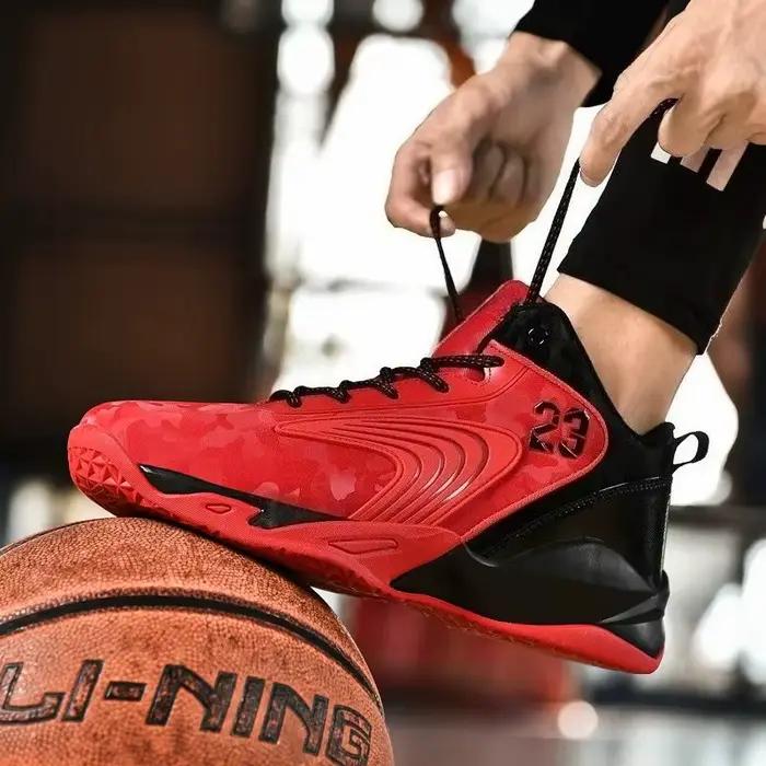 Chaussures de basket-ball homme en cuir verni avec semelle en EVA pour entraînements et compétitions sur terrain durOptionsResolver\OptionsResolver