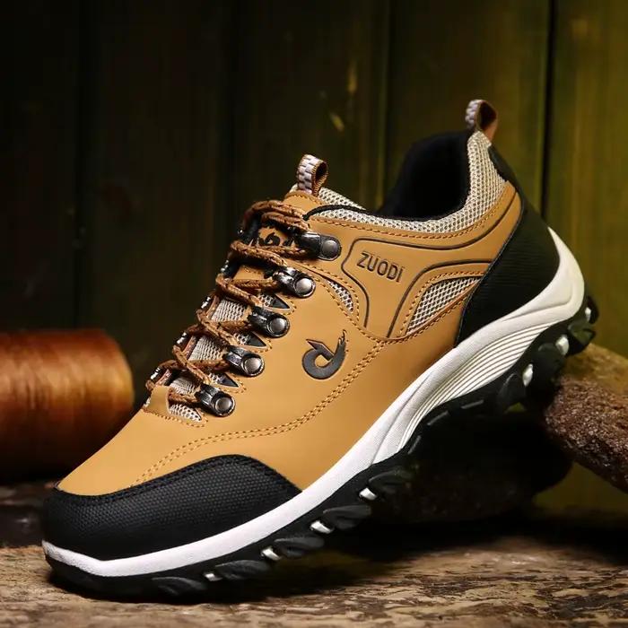 Chaussures de randonnée PUAMSS imperméables en polyester pour homme résistantes à l'usure pour randonnée, marche et chasse