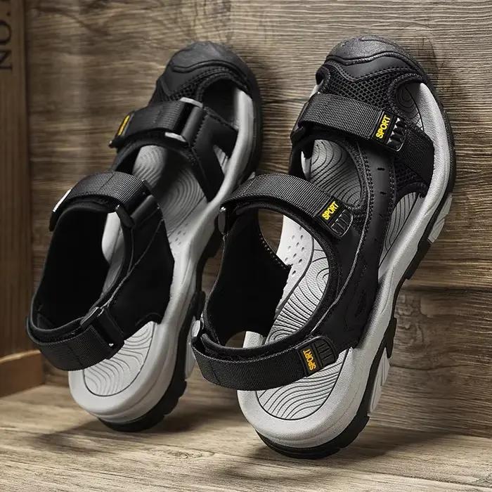 Sandales homme en caoutchouc et toile pour plage et ville élégantes et durables pour hommes occasions spéciales et tenues de plage