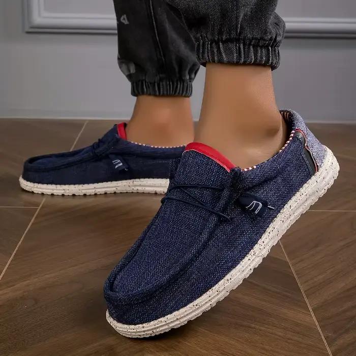 Chaussures décontractées FYZS en toile pour hommes, bout rond, confortables et respirantes, idéales pour les promenades estivales et les voyages en famille