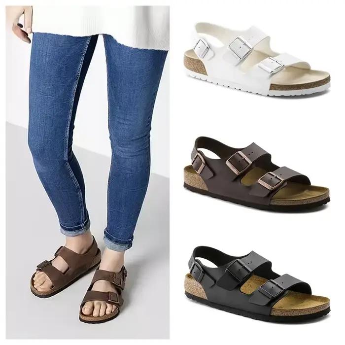 Mode homme décontracté liège sandale respirant confort été tongs Couple pantoufles plage Muller extérieur anti-dérapant chaussures jeunesse