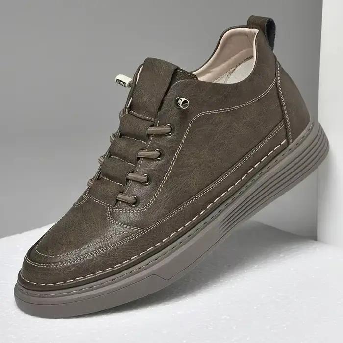 Chaussures rehaussantes en cuir véritable pour hommes