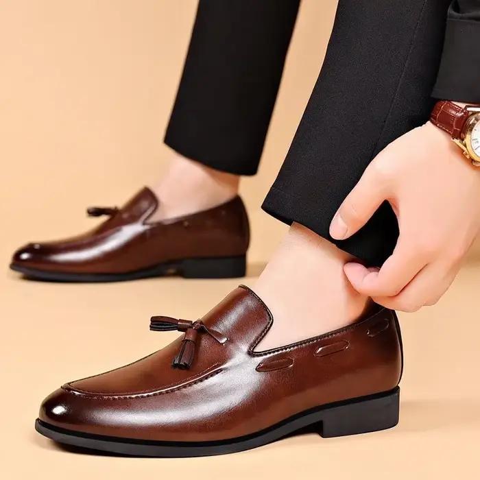 Chaussures en cuir pdmcms pour hommes style décontracté occasionnel mocassins respirants confortables pour hommes grandes tailles 48 ocassions spéciales