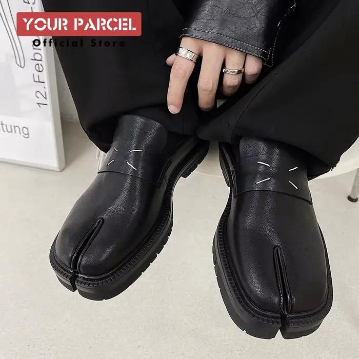 Mocassins en cuir à semelle épaisse pour hommes