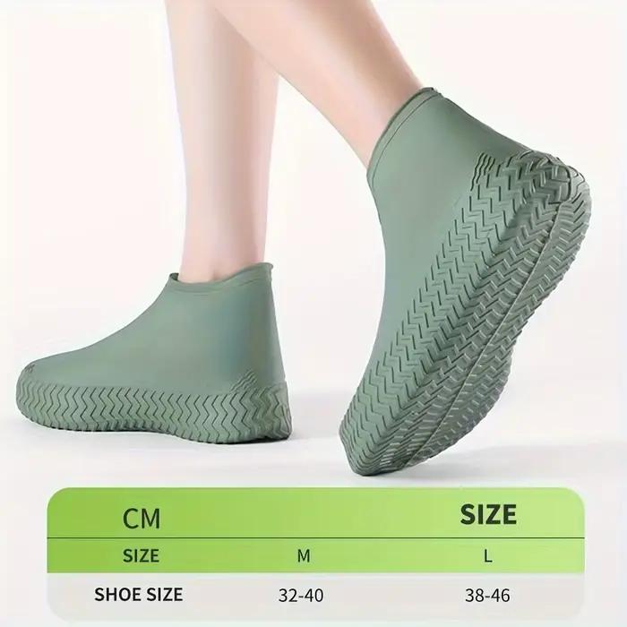 Couvre-chaussures imperméables en silicone antidérapants, protections unisexes pour baskets, idéales pour les jours de pluie en extérieur