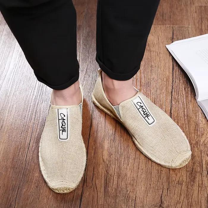 Lin mâle chaussures décontractées mocassins