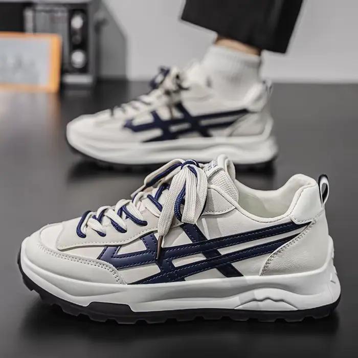 Baskets en cuir à lacets pour hommes 2026 – Tendance