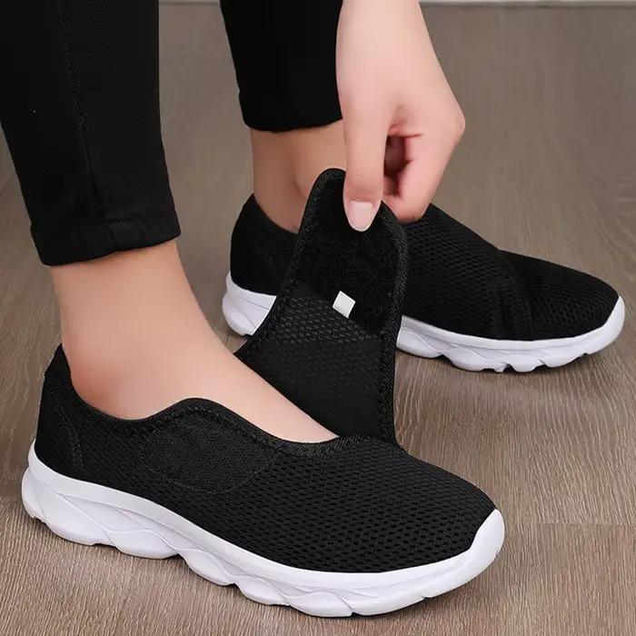 Chaussures orthopédiques décontractées pour pieds larges et sensibles femmes printemps automne舒适透气的正步鞋 女款 春秋季节
