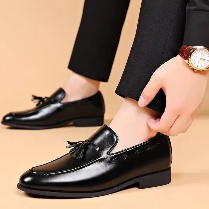 Chaussures en cuir pdmcms pour hommes style décontracté occasionnel mocassins respirants confortables pour hommes grandes tailles 48 ocassions spéciales