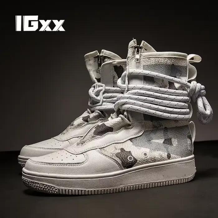 Chaussures Air Retour vers le Futur Hommes Nouvelles Bottes Montantes Élégantes et Étanches Occasions Spéciales