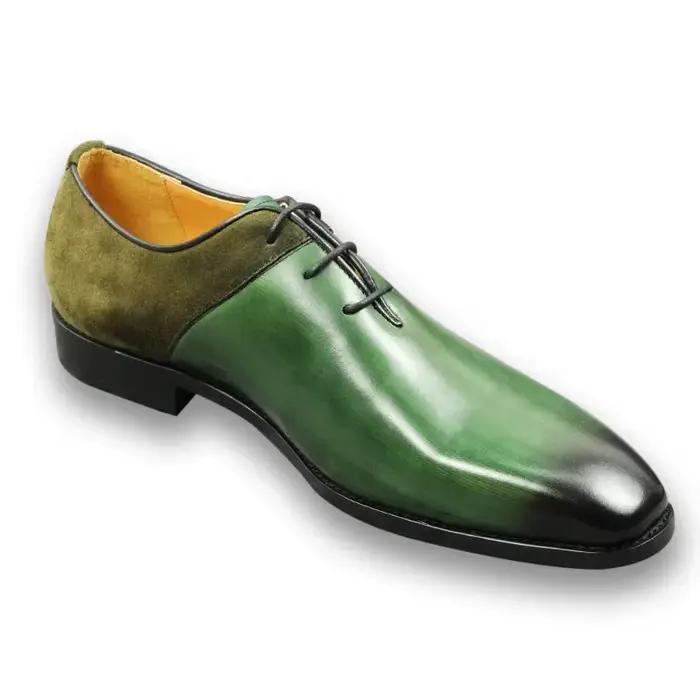 Chaussures en daim et cuir fendu pour hommes